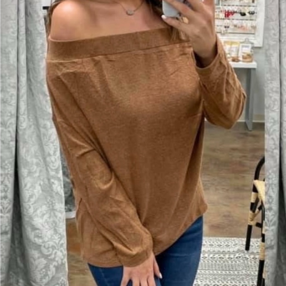 Love Tan Knit Top
